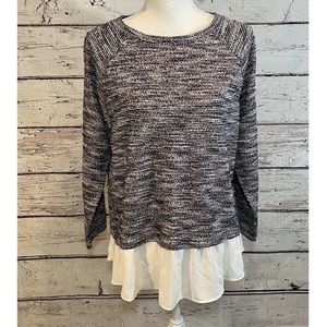 LOFT Skirted Multi Color Sweater-Large